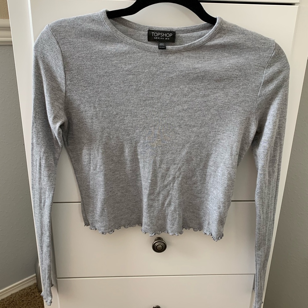 Topshop long sleeve crop